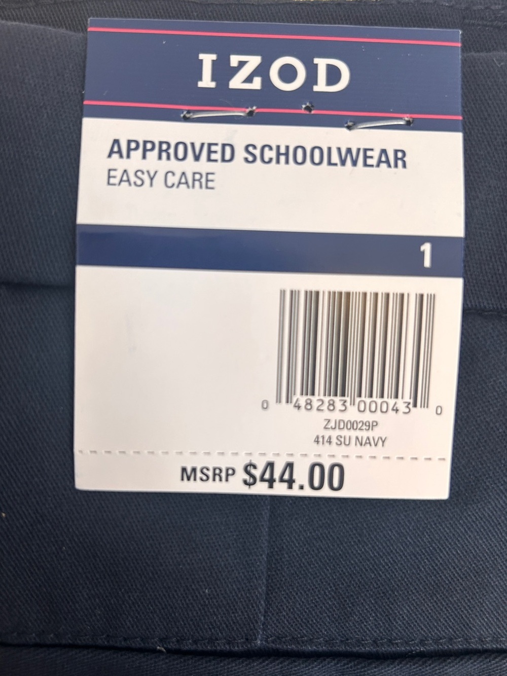 IZOD Juniors Uniform Stretch Twill Skinny Pant, Navy , 1 - Picture 10 of 14